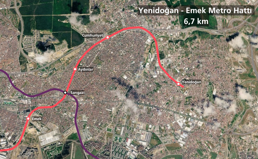 M13 Güzergah Haritası